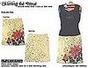 Cultured Coral (Sample - Vented A-line Skirt) Created from a vintage t-shirt and hand-painted as shown.